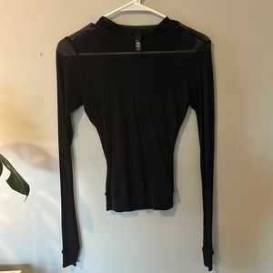 Mesh shirt with hood